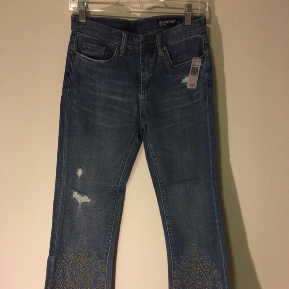 BLANKNYC DENIM-STUDDED CROP FLARE JEANS- Retail! - Picture 7 of 8